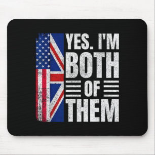 Tapis De Souris Demi-américain demi-britannique drapeau États-Unis
