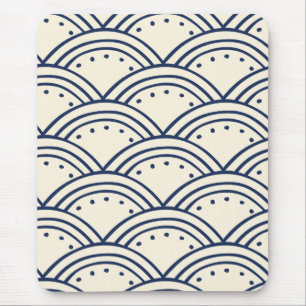 Tapis De Souris Demi-cercles de collines traditionnels japonais
