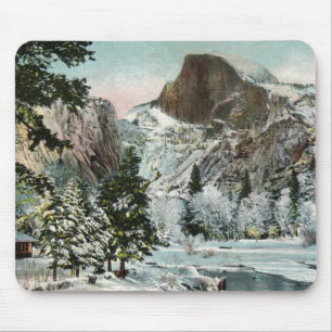 Tapis De Souris Demi-dôme, Yosemite en hiver Mousepad