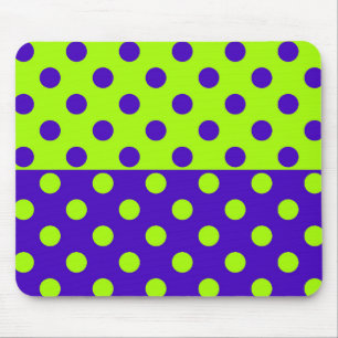 Tapis De Souris Demi-points bleus et verts