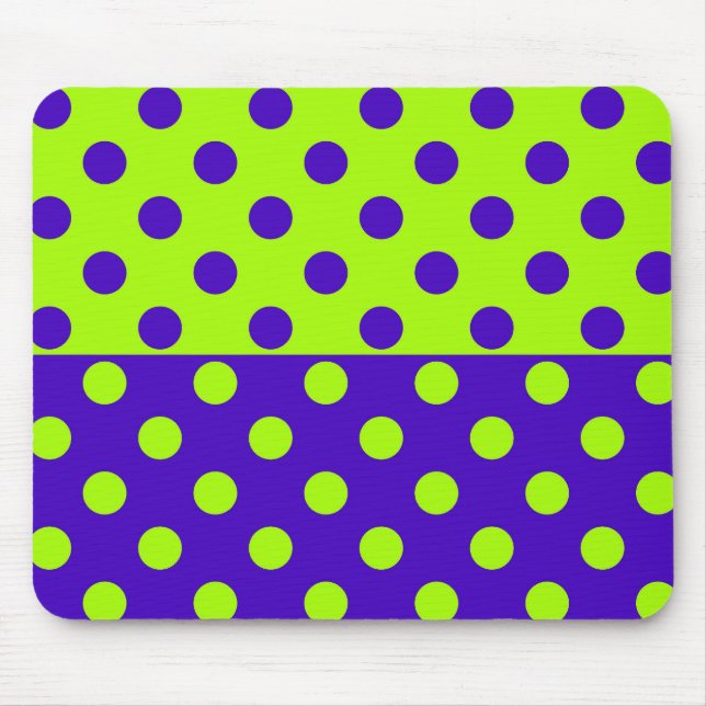 Tapis De Souris Demi-points bleus et verts   (Devant)