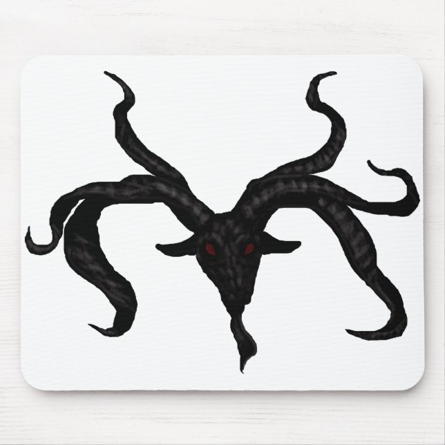 Tapis De Souris Démon de chèvre noire Mousepad (Devant)