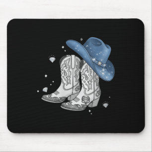 Tapis De Souris Dénim & Diamants Black Tee Western Cowg