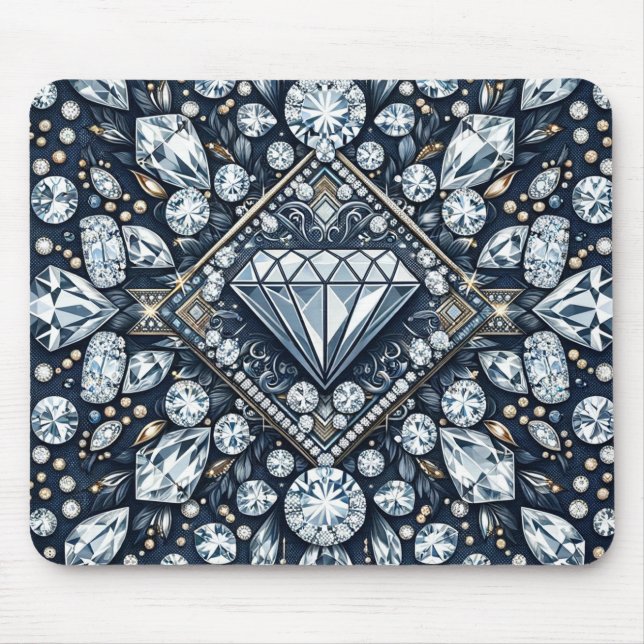 Tapis De Souris Denim & Diamonds Glam Bling (Devant)