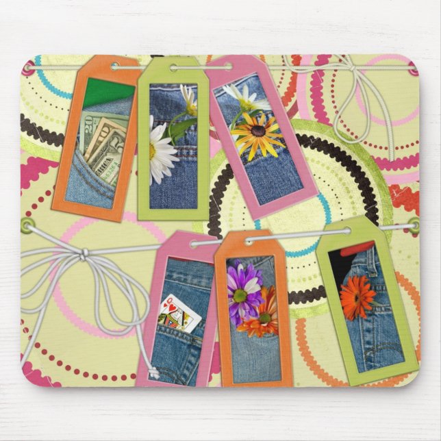 Tapis De Souris Denim Happy (Devant)