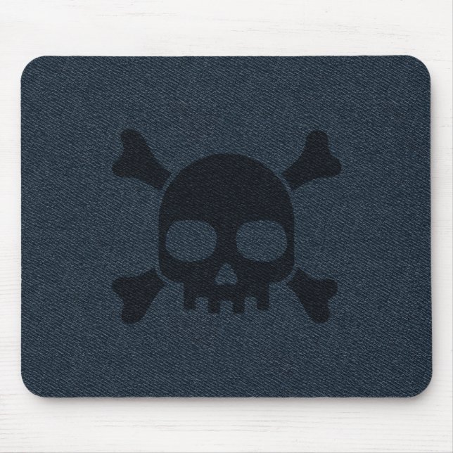 Tapis De Souris Denim unique - Jeans et style crâne (Devant)