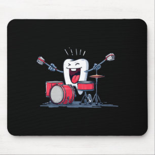 Tapis De Souris Dent avec tambours qui se balancent et graphique d