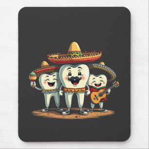 Tapis De Souris Dentaire Floral Dentille Drôle Cinco De Mayo