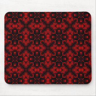 Tapis De Souris Dentelle noire et rouge Abstraite Mousepad