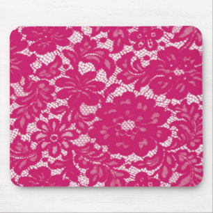 Tapis De Souris Dentelle rose chaude