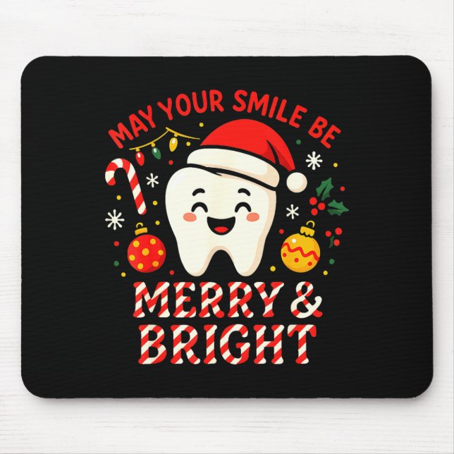 Tapis De Souris Dentist Merry Christmas May Your Smile Be Merry An (Devant)