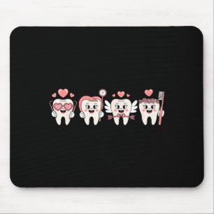 Tapis De Souris dentiste de la Saint-Valentin dent dentaire drôle