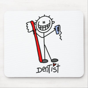 Tapis De Souris Dentiste en bonhomme allumette basique
