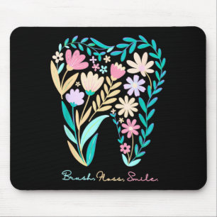Tapis De Souris Dentiste Étudiant Dentaire Fleur Florale Boho