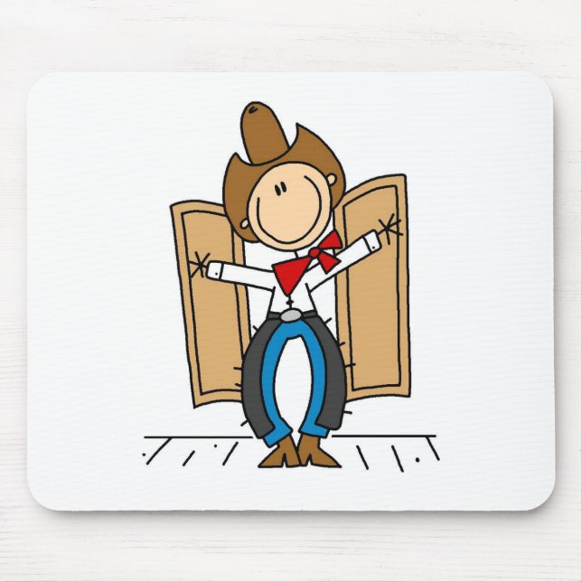 Tapis de souris d'entrée d'un cow-boy (Devant)
