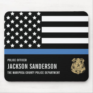 Tapis De Souris Département d'agent de police personnalisé ligne b