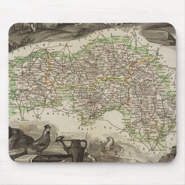 Tapis De Souris Département de l'Orne (Devant)
