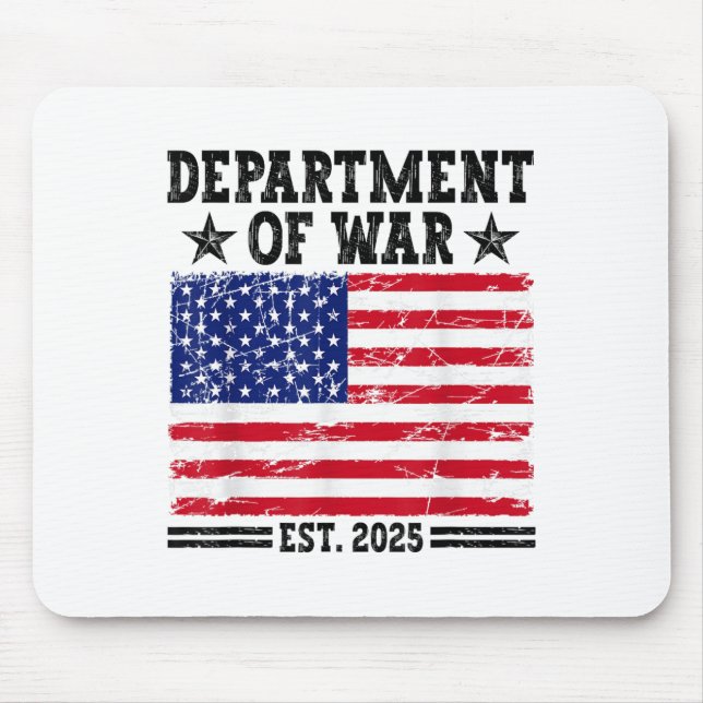 Tapis De Souris Department Of War Usa Camouflage Flag Department O (Devant)