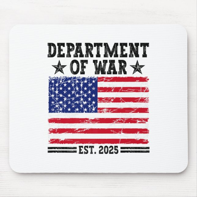 Tapis De Souris Department Of War Usa Camouflage Flag Department O (Devant)