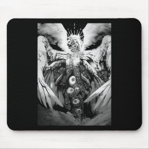 Tapis De Souris Déplaisant Manga Biblique Angel Effrayant Yeux Hor