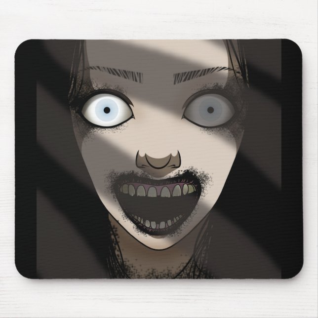 Tapis De Souris Déplaisante Dame fantôme hantée (Devant)