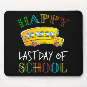Tapis De Souris Dernier Jour De Bus Scolaire Conducteur Élève Ense