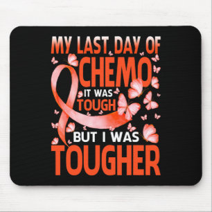 Tapis De Souris Dernier Jour De Journée Chemo Leucémie Papillon de