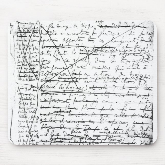 Tapis De Souris Dernière page 'd'une La Recherche du Temps Perdu' (Devant)