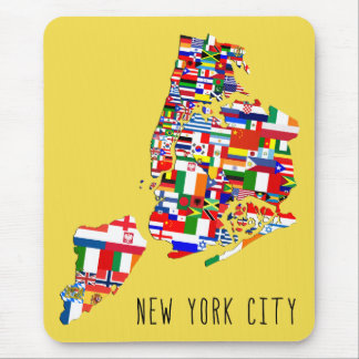 Tapis de souris des drapeaux du quartier de New Yo