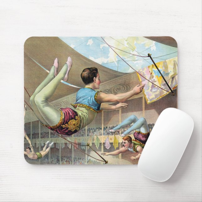 Tapis De Souris Des Hommes acrobates Interprétant Un Cirque (Avec souris)