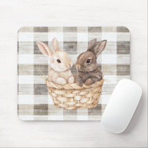 Tapis De Souris Des lapins dans un panier