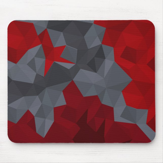 Tapis De Souris Des triangles gris, rouges disposés aléatoirement. (Devant)