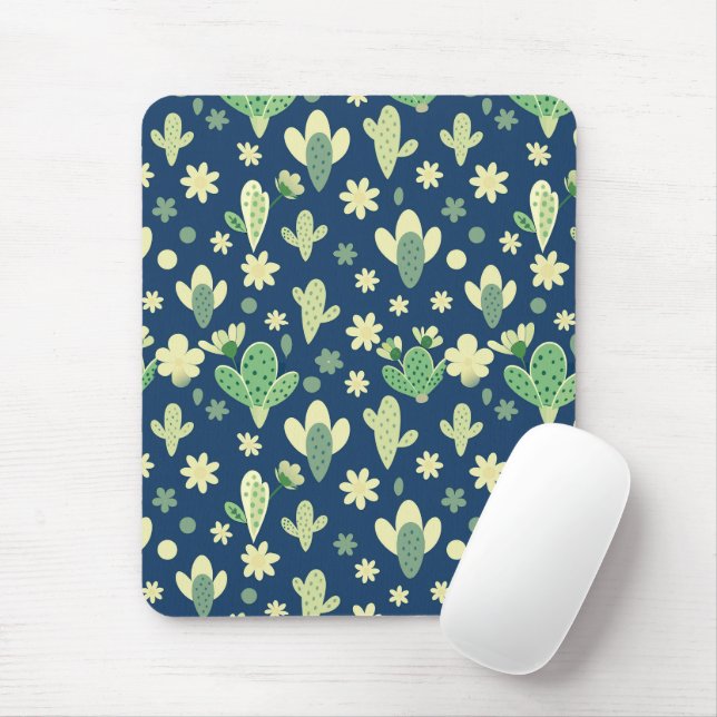 Tapis De Souris Desert Cactus & Succulent Pattern (Avec souris)