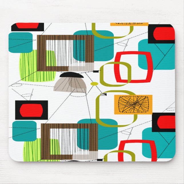 Tapis De Souris Design abstract de Mid-Century (Devant)
