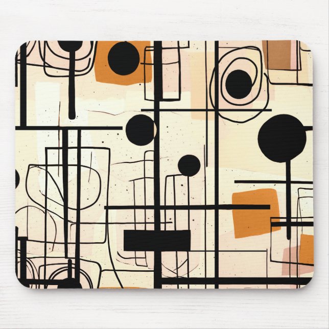 Tapis De Souris Design abstrait moderne, lignes dynamiques Lancer  (Devant)