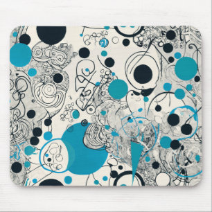 Tapis De Souris Design abstrait moderne, lignes fluides Lancer l'o