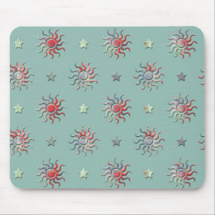Tapis De Souris Design coloré soleil et étoiles