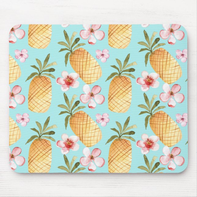 Tapis De Souris Design d'ananas tropical (Devant)