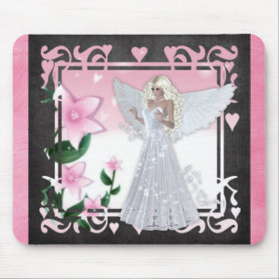 Tapis De Souris Design d'angle de fleurs