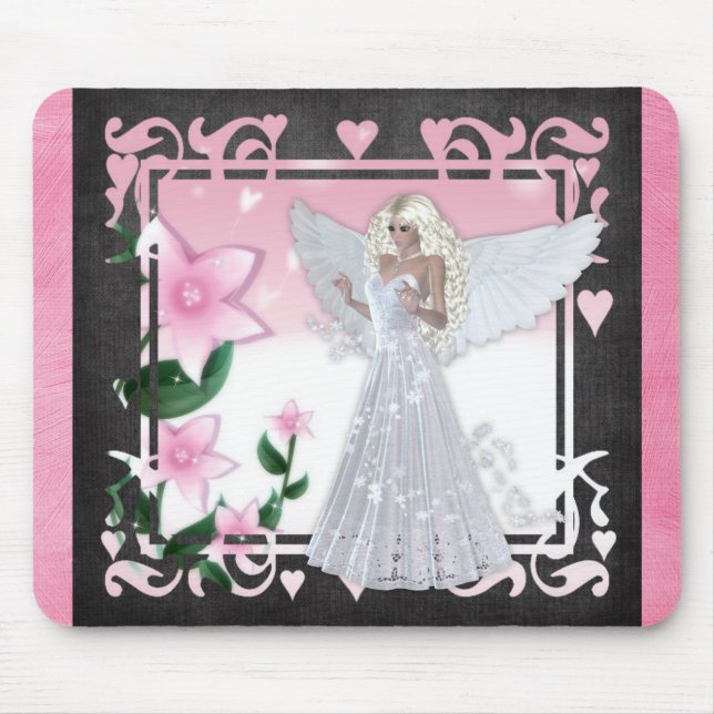 Tapis De Souris Design d'angle de fleurs (Devant)