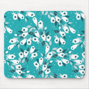 Tapis De Souris Design d'art botanique Motif élégant à la fleur de
