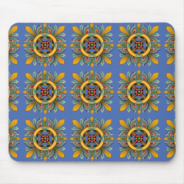 Tapis De Souris Design de carreaux victoriens du Danube (Devant)