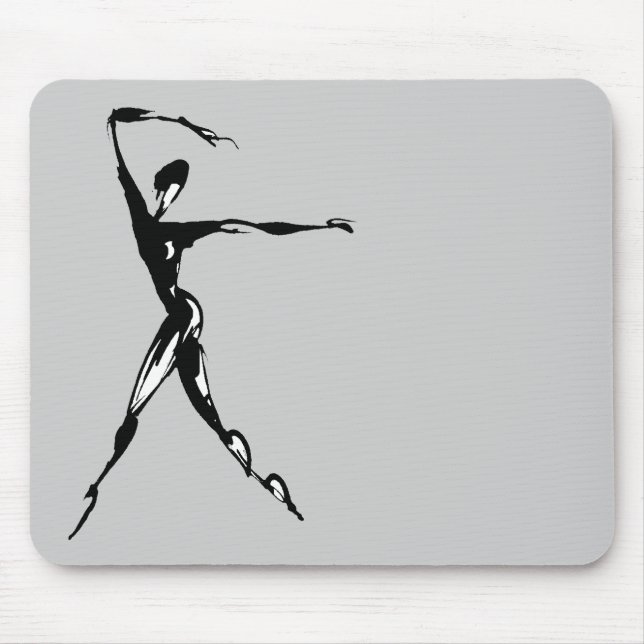 Tapis De Souris design de danse stylisé (Devant)