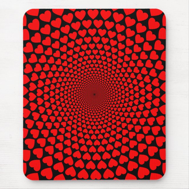 Tapis De Souris Design de Hearts Mandala (Devant)
