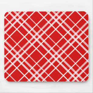 Tapis De Souris Design de Motif en Tartan blanc rouge