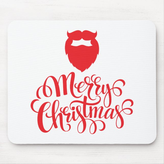 Tapis De Souris Design de Noël Barbe Père Noël (Devant)