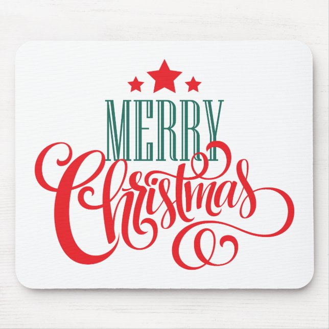Tapis De Souris Design de Noël et étoiles (Devant)