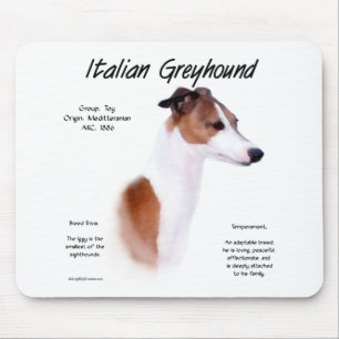 Tapis De Souris Design d'histoire Greyhound italien