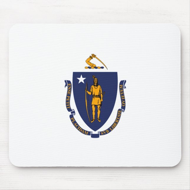 Tapis De Souris Design du drapeau d'État du Massachusetts (Devant)