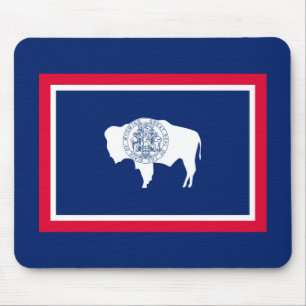 Tapis De Souris Design du drapeau d'état du Wyoming